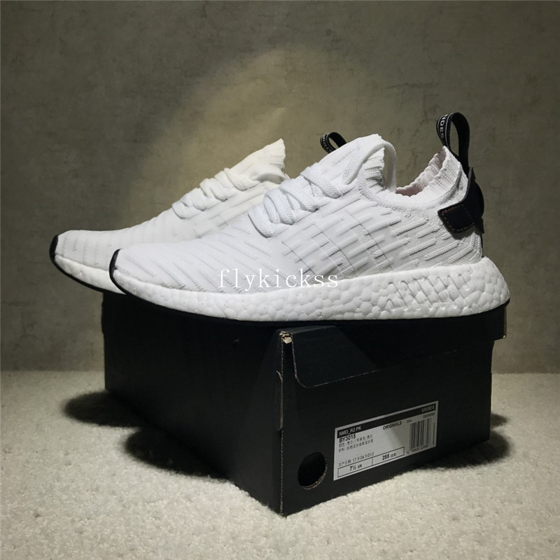 Real Boost Adidas NMD R2 Primeknit White